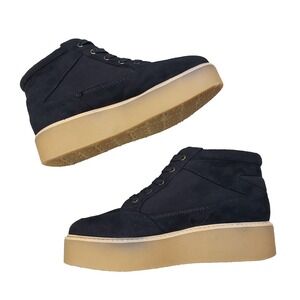 Zodiac Women Platform Sneaker Booties 10 Siona Black Tan Outdoor Winter Casual